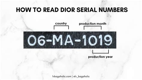 dior date code meaning|christian Dior brand codes.